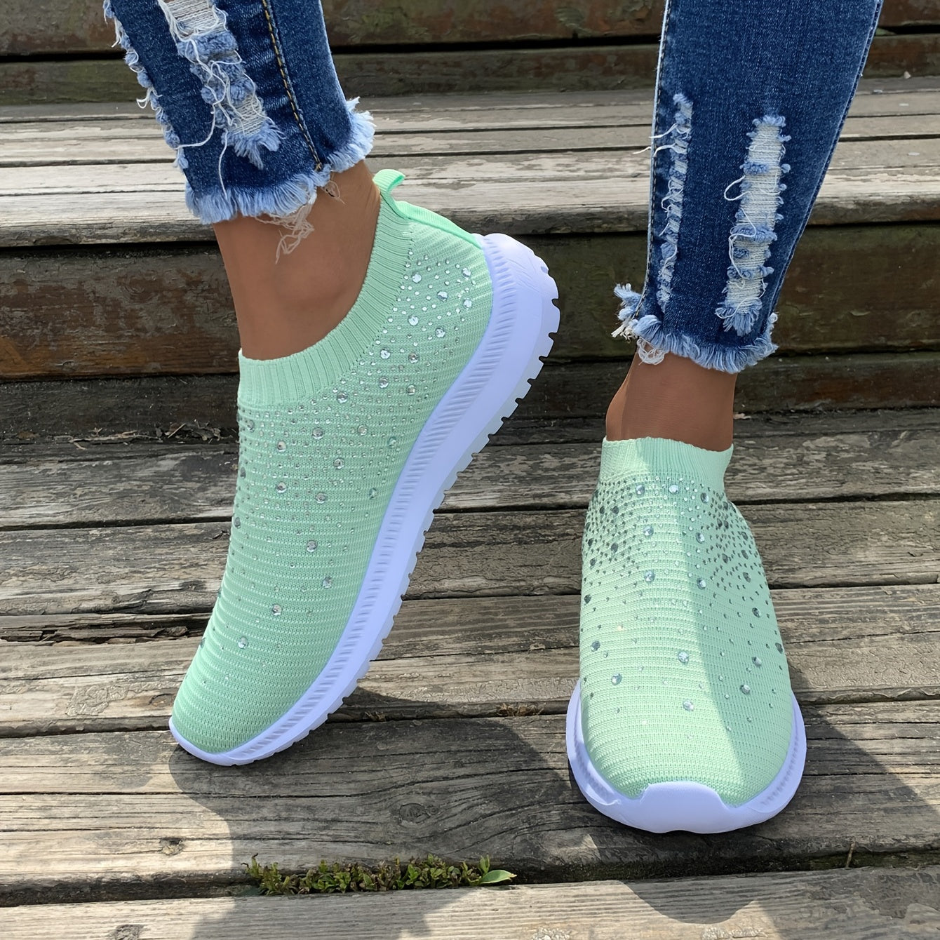 Women's Color block Mesh Platform Breathable Sneakers