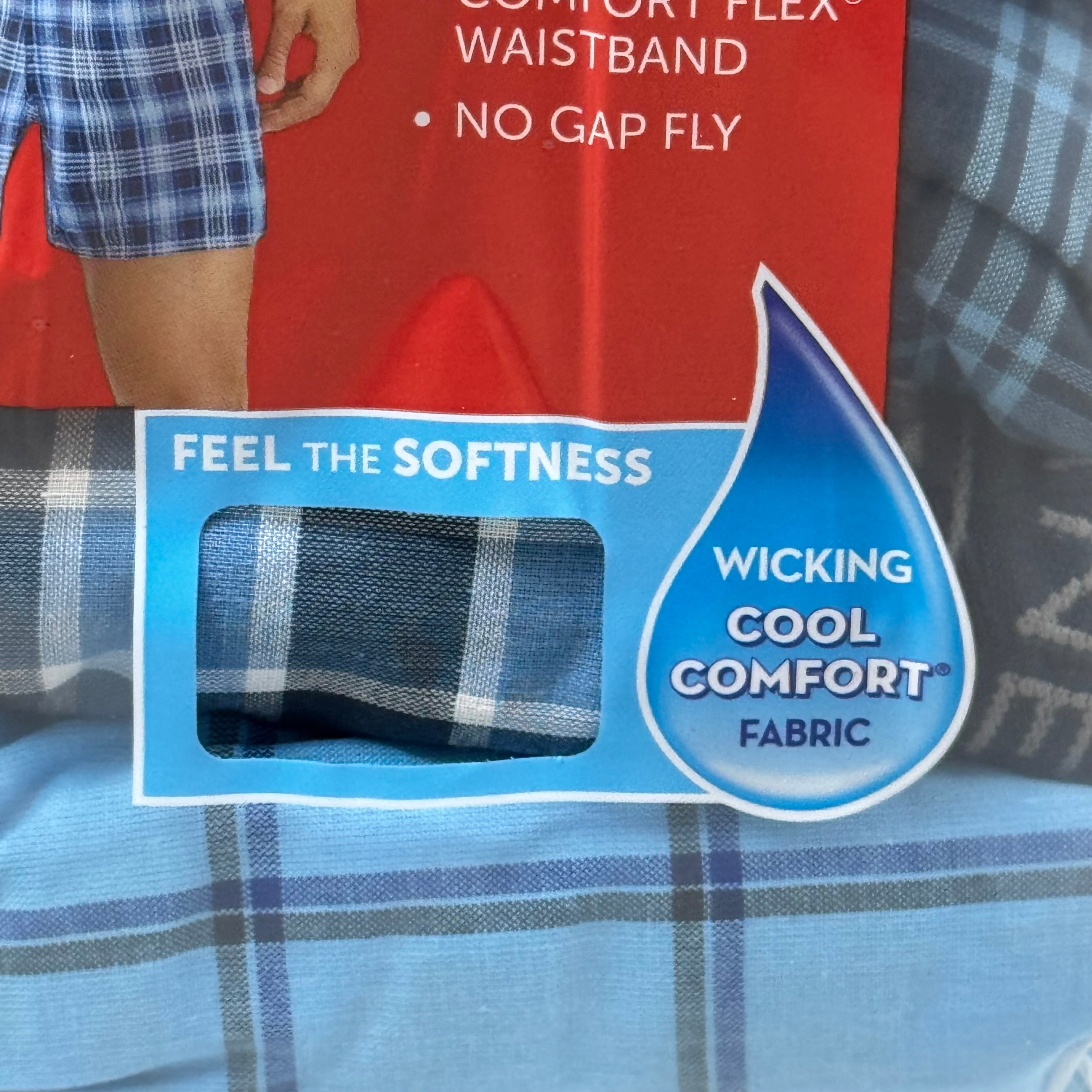 HANES (6 PACK!) Men's Cool Comfort Boxer Briefs Sz 2XL 44-46" Blue/Navy Blue RN15763