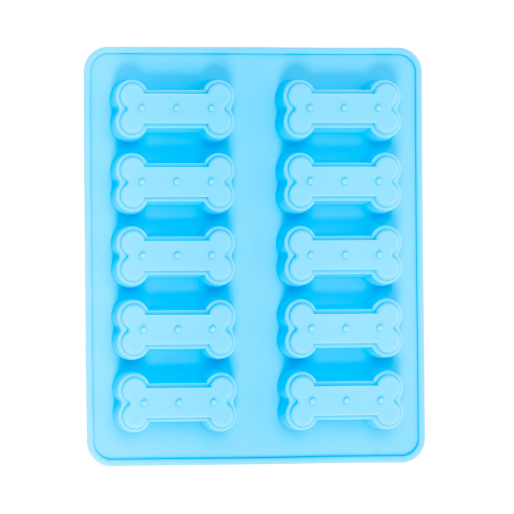 Country Living Bone-Shaped Silicone Baking Tray (10-Cavity Mold) – for Homemade Dog Treats, Candy, Cookies, Chocolate, and Ice Cubes