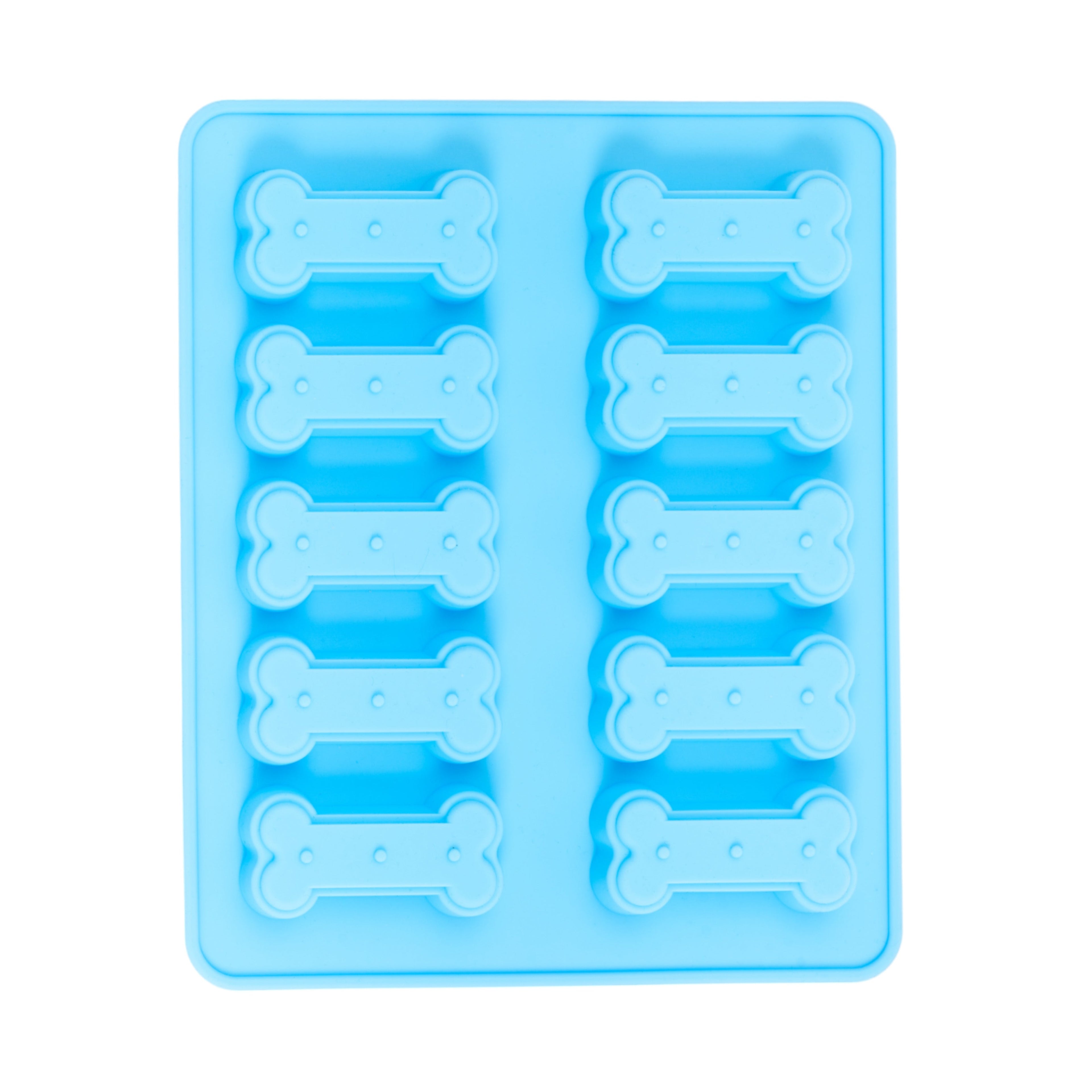 Country Living Bone-Shaped Silicone Baking Tray (10-Cavity Mold) – for Homemade Dog Treats, Candy, Cookies, Chocolate, and Ice Cubes