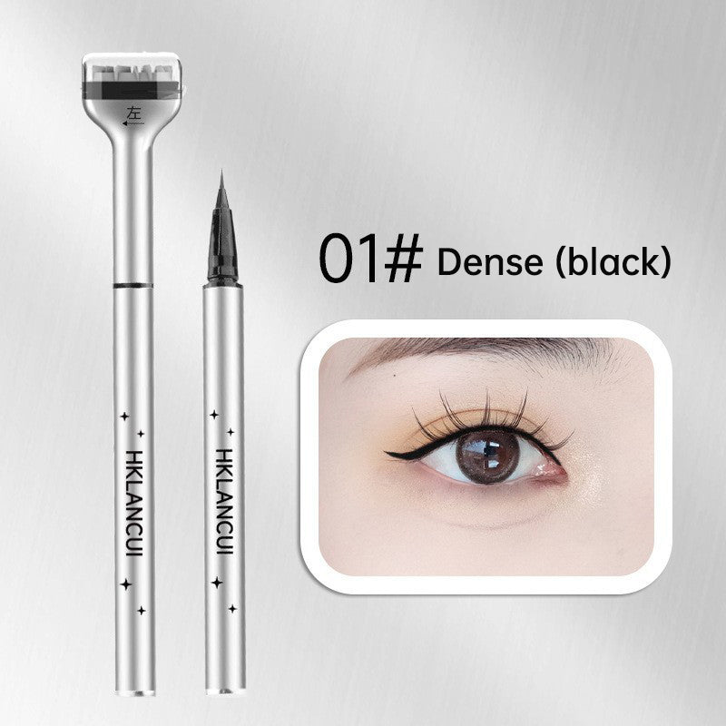 Makeup Magic Eye Liner Gel Pen Waterproof Long Lasting 2 In 1 Lower Liquid Eyeliner Pencil Eyelashes Stamp
