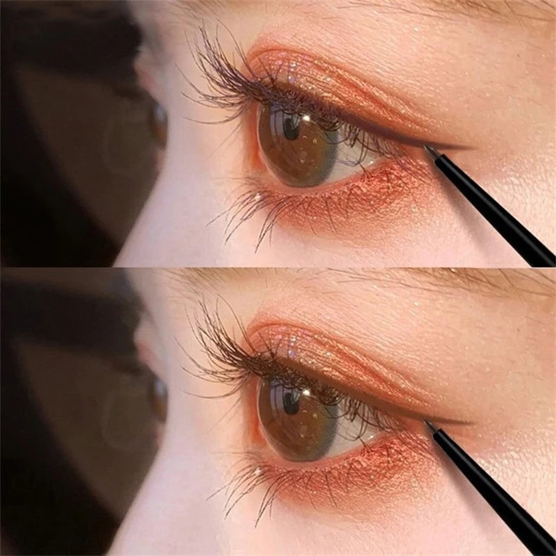 3Pcs Waterproof Black Eyeliner Pencils Long Lasting Easy to Wear Eye Liner Gel Matte Quick Drying Eyeliner Pen Makeup Cosmetic