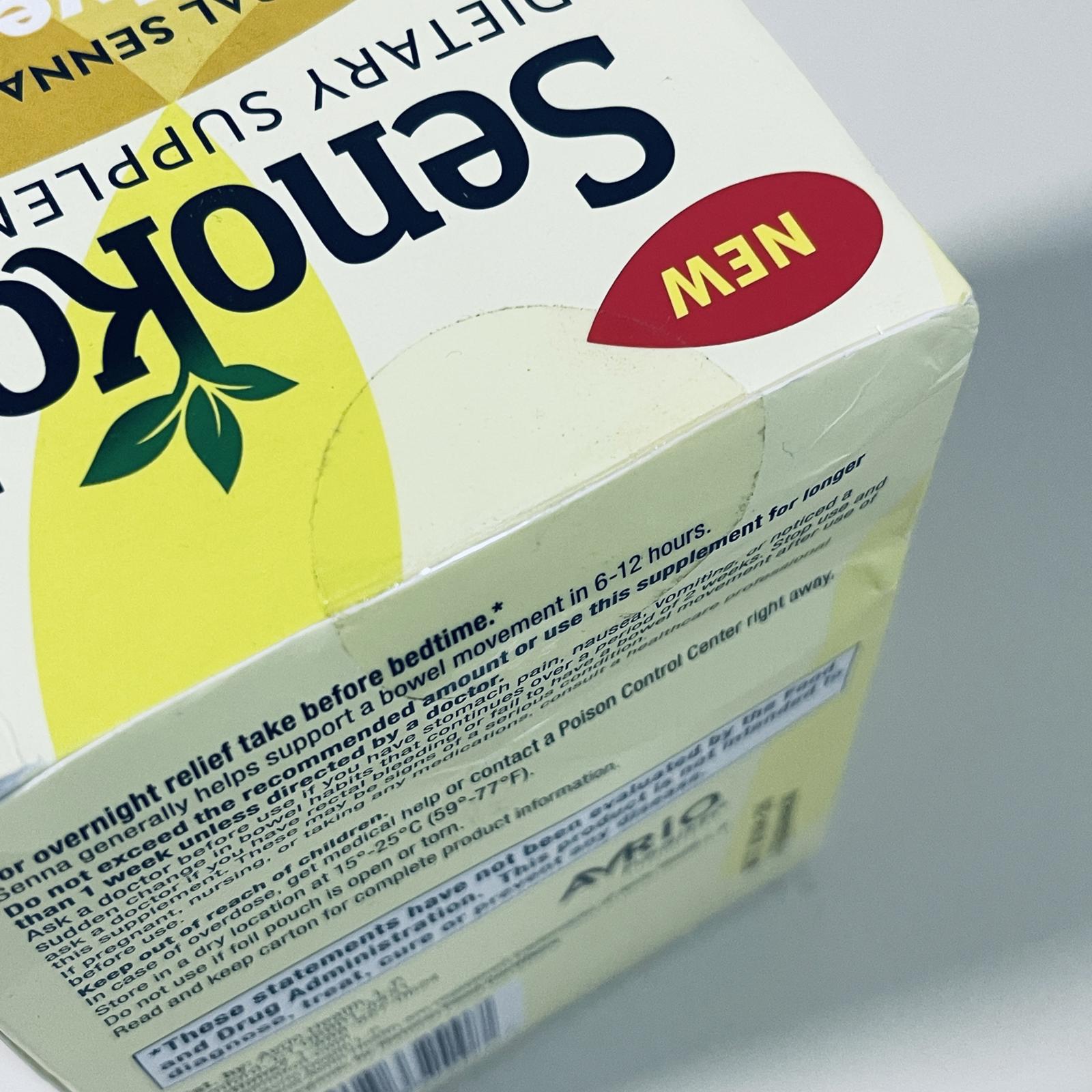 Senokot Natural Senna Leaf Laxative Tea with Chamomile, 20 Wrapped Pyramid Sachets, 1.76 oz BEST 4/2026