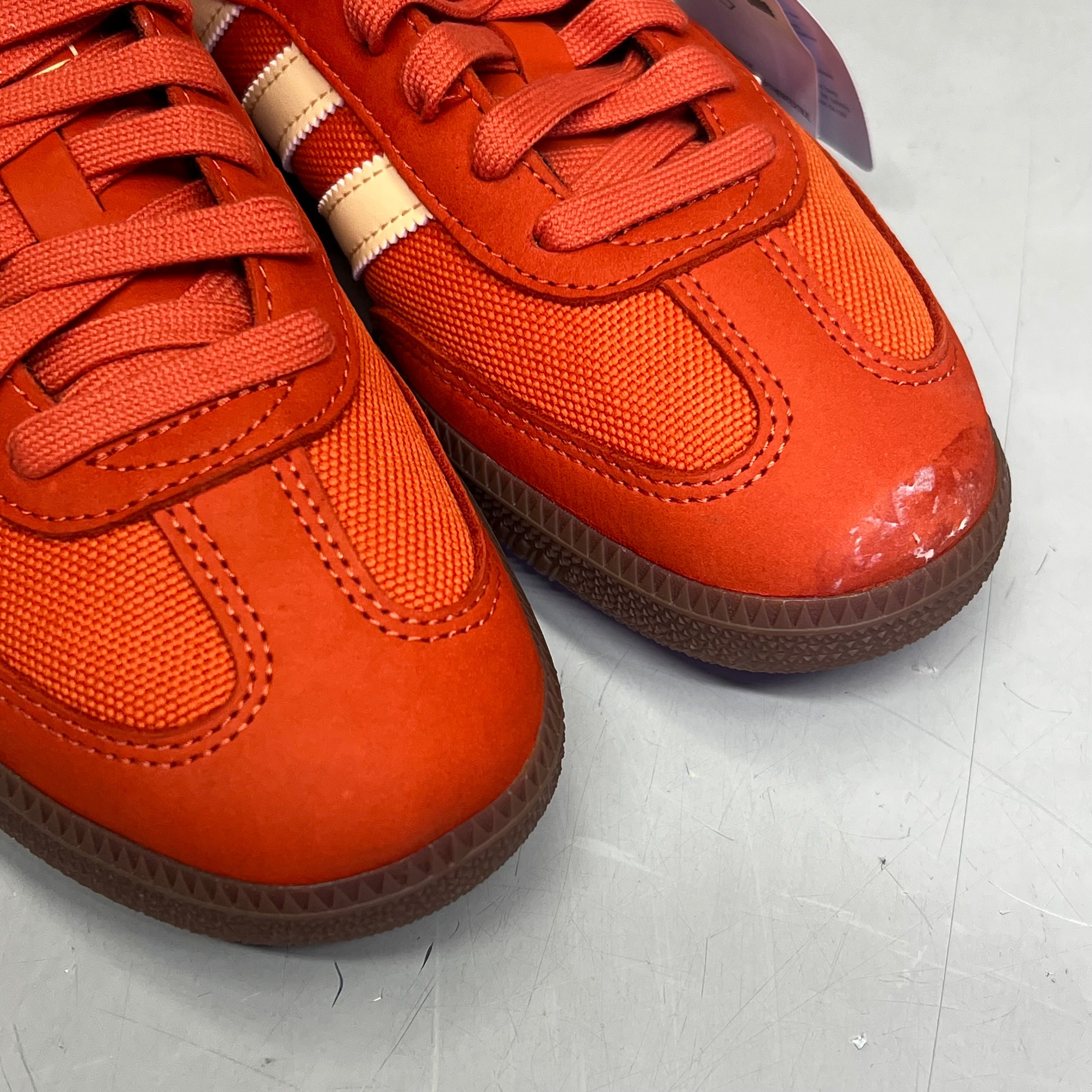 ZA@ ADIDAS Samba OG Soccer Inspired Sneaker Men's Sz 6.5 Collegiate Orange ID1453