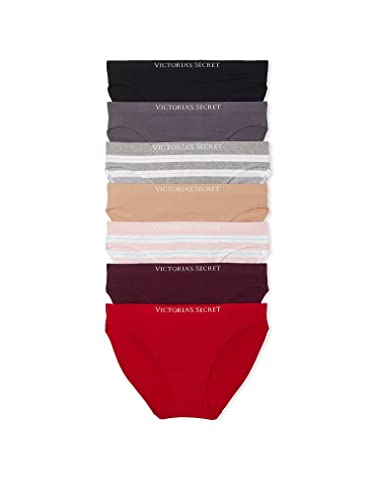 Victoria's Secret Seamless Bikini Panty Pack, Underwear for Women, 4 Pack, Multi (M)