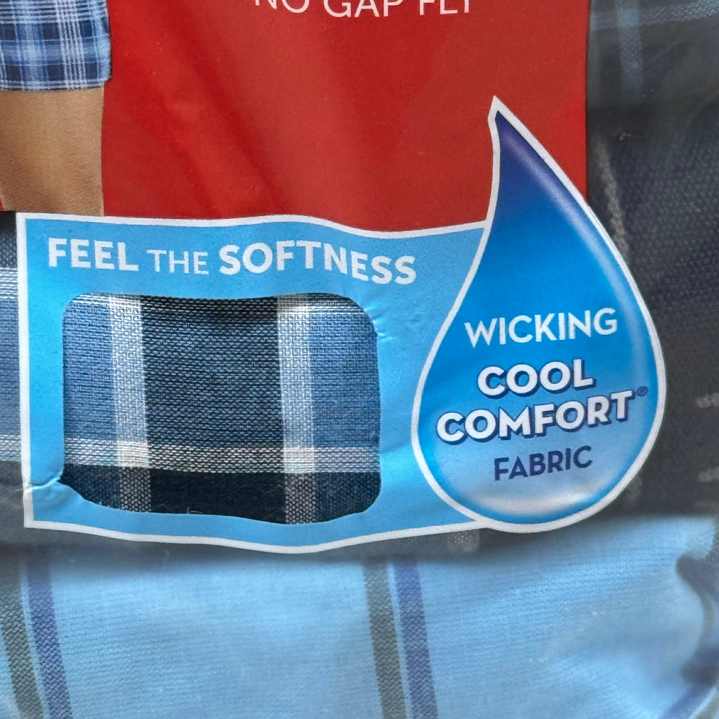 HANES (6 PACK!) Men's Cool Comfort Boxer Briefs Sz L 36-38" Blue/Navy Blue RN15763