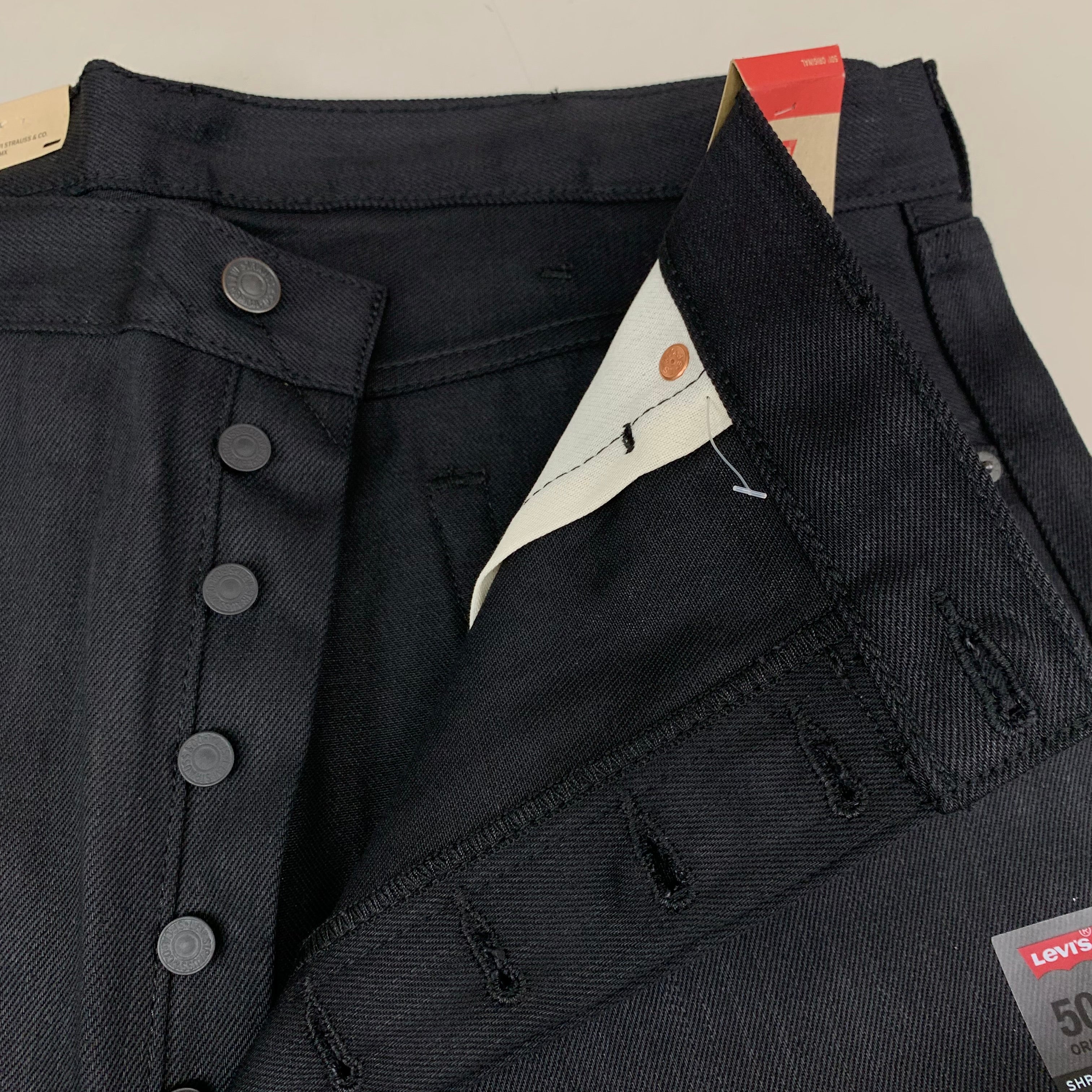 LEVI'S 501 Originals Shrink To Fit Straight Leg Jeans Men's Sz 38 x 34 Black