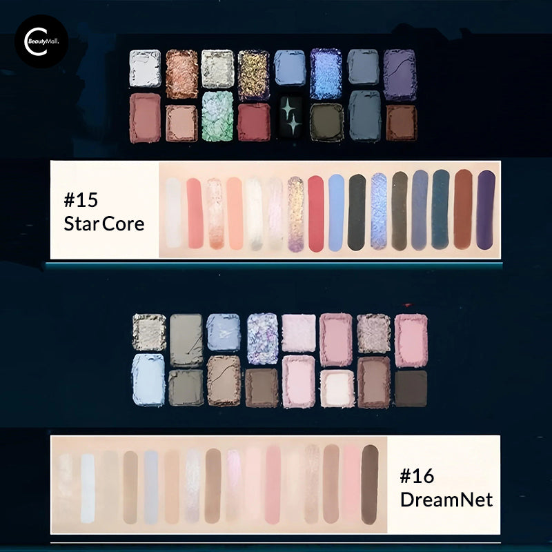 CHEERYEP (QIANYAN) x @freya86_ff 16-Color Natural Star Eye Shadow Palette - #15Starcore