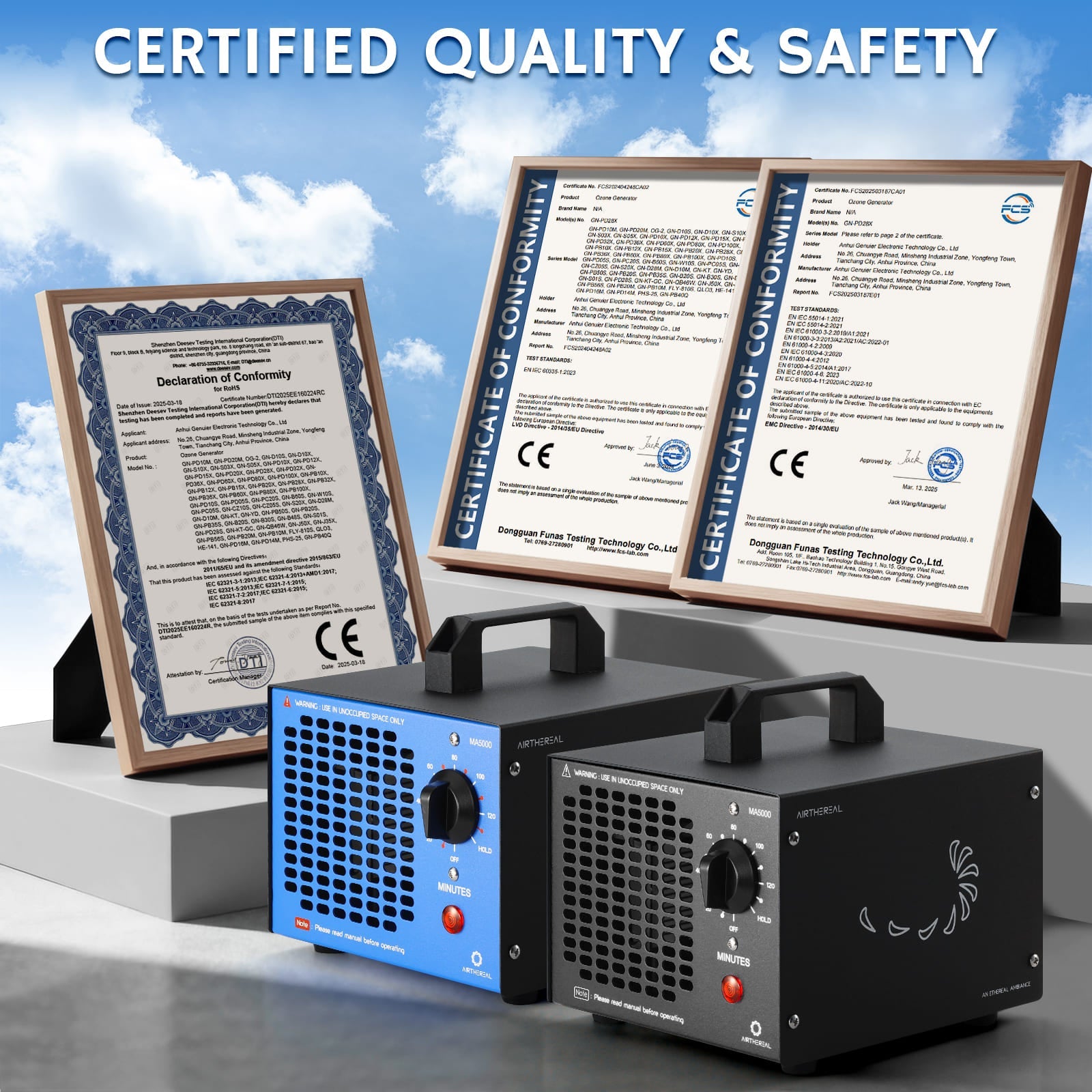 MA5000 Ozone Generator, Replaceable Ozone Plate Option