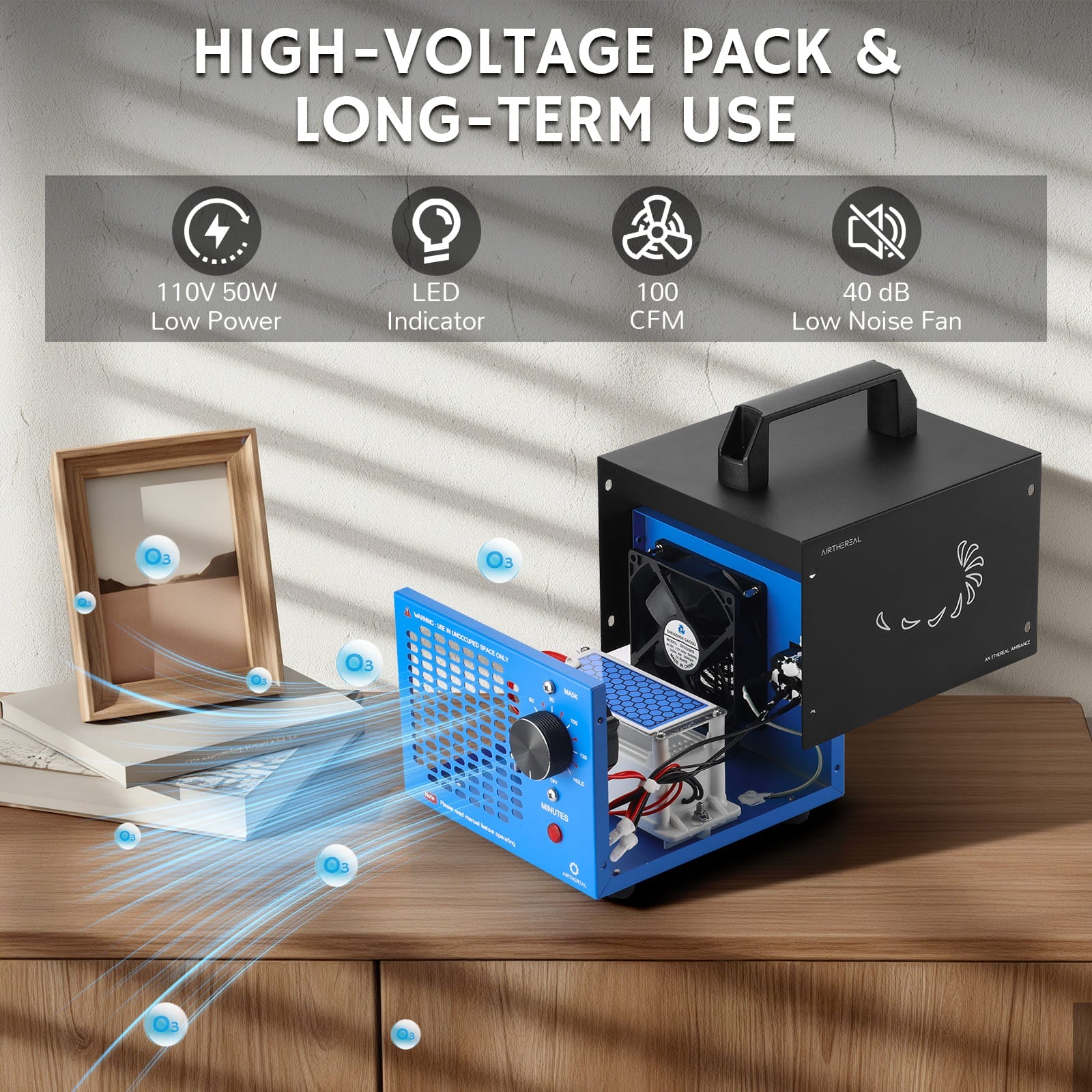 MA5000 Ozone Generator, Replaceable or Built-in Ozone Plate Option - European version