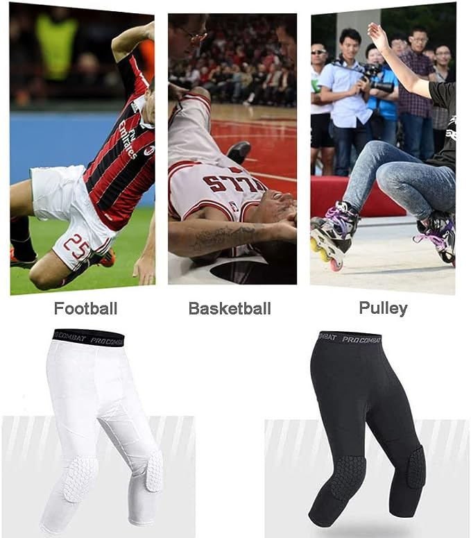 Men's Basketball Sports Tight Pants 3/4 Compression Workout Leggings