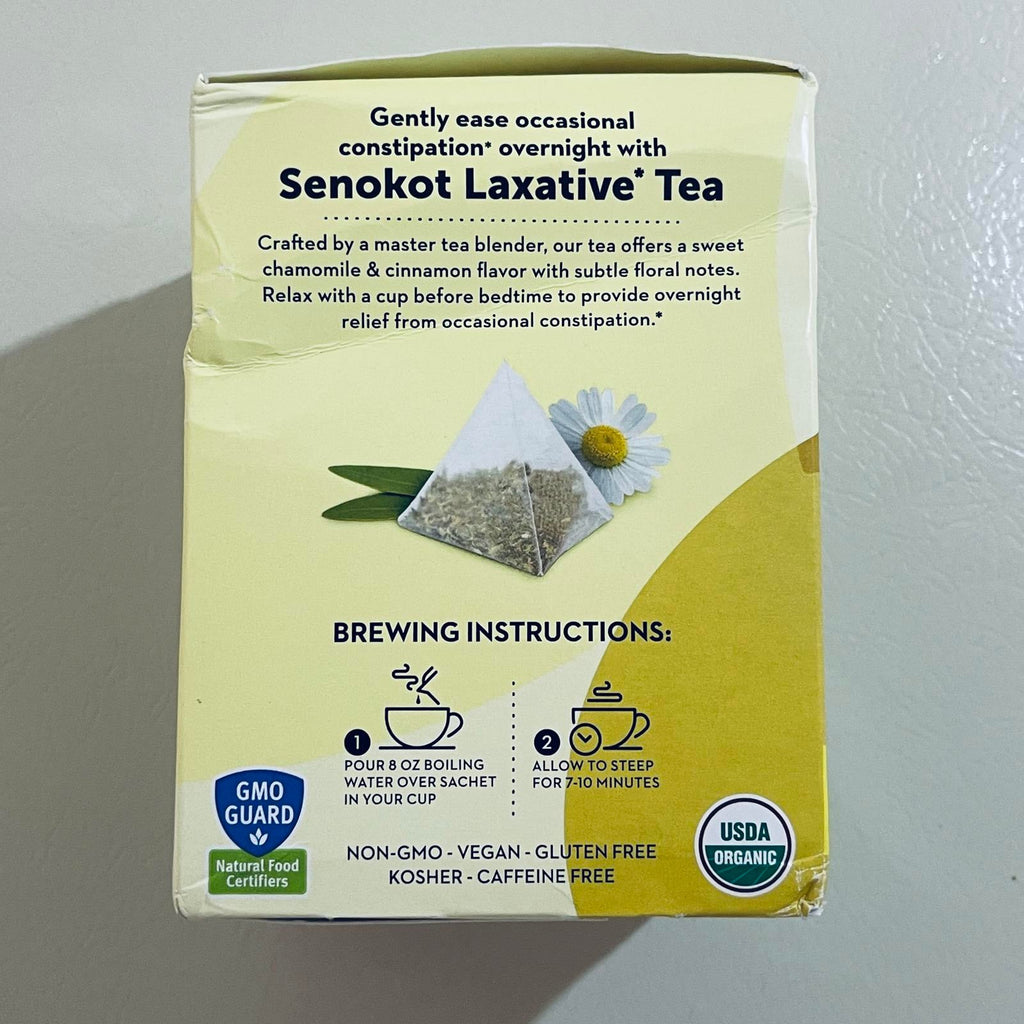 Senokot Natural Senna Leaf Laxative Tea with Chamomile, 20 Wrapped Pyramid Sachets, 1.76 oz BEST 4/2026