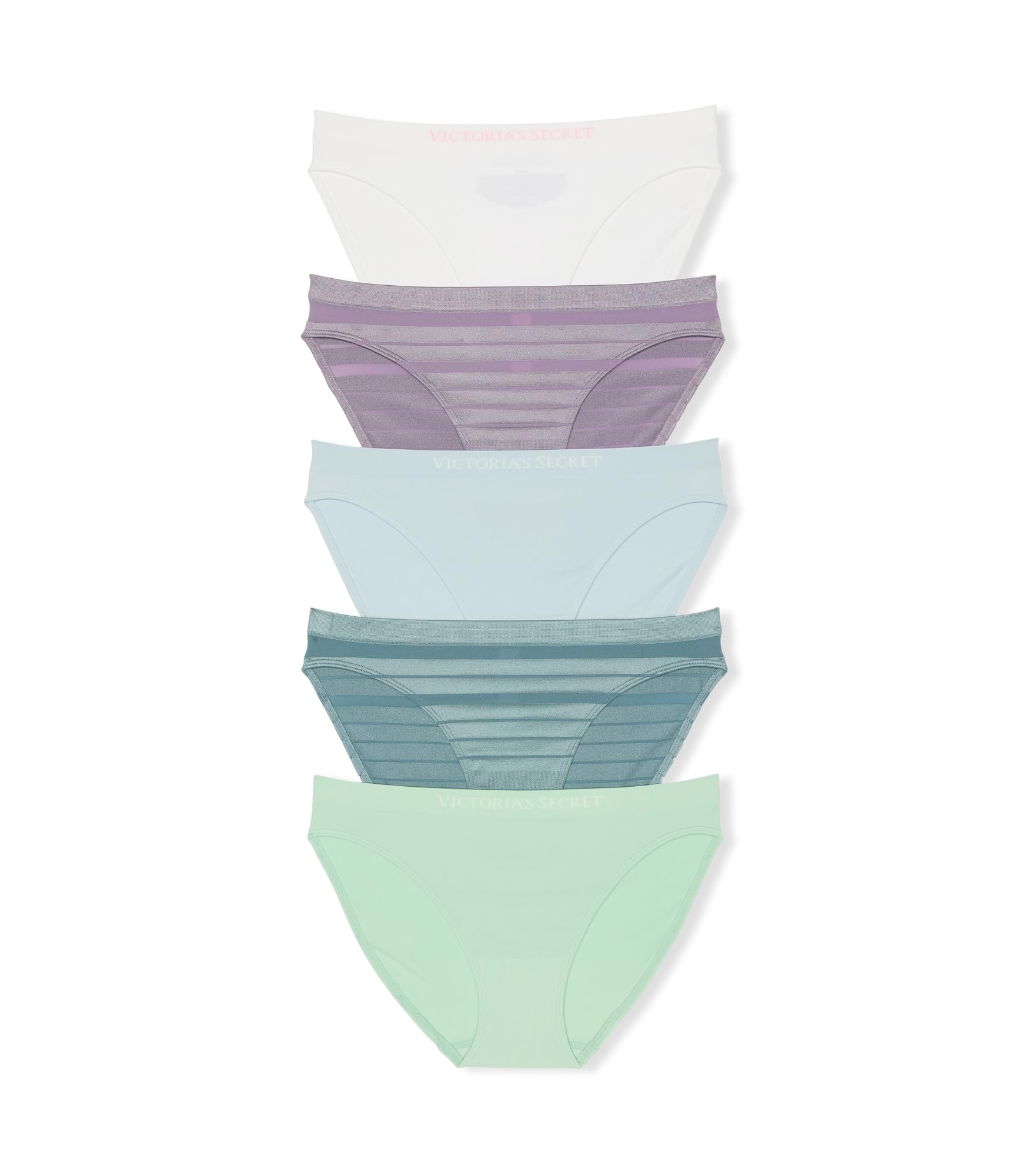 Victoria's Secret Seamless Bikini Panty Pack, Underwear for Women, 4 Pack, Multi (M)