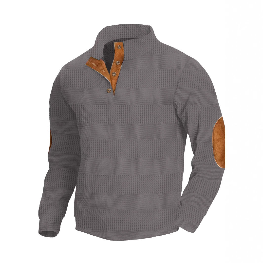 Long sleeved jacquard hoodie with fleece insulation and tactical pullover for training