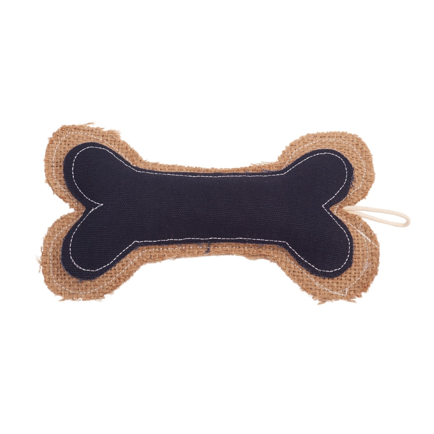 Country Living Jean Leather-Jute Bone Pillow Dog Chew Toy – Durable, Safe and Non-Toxic