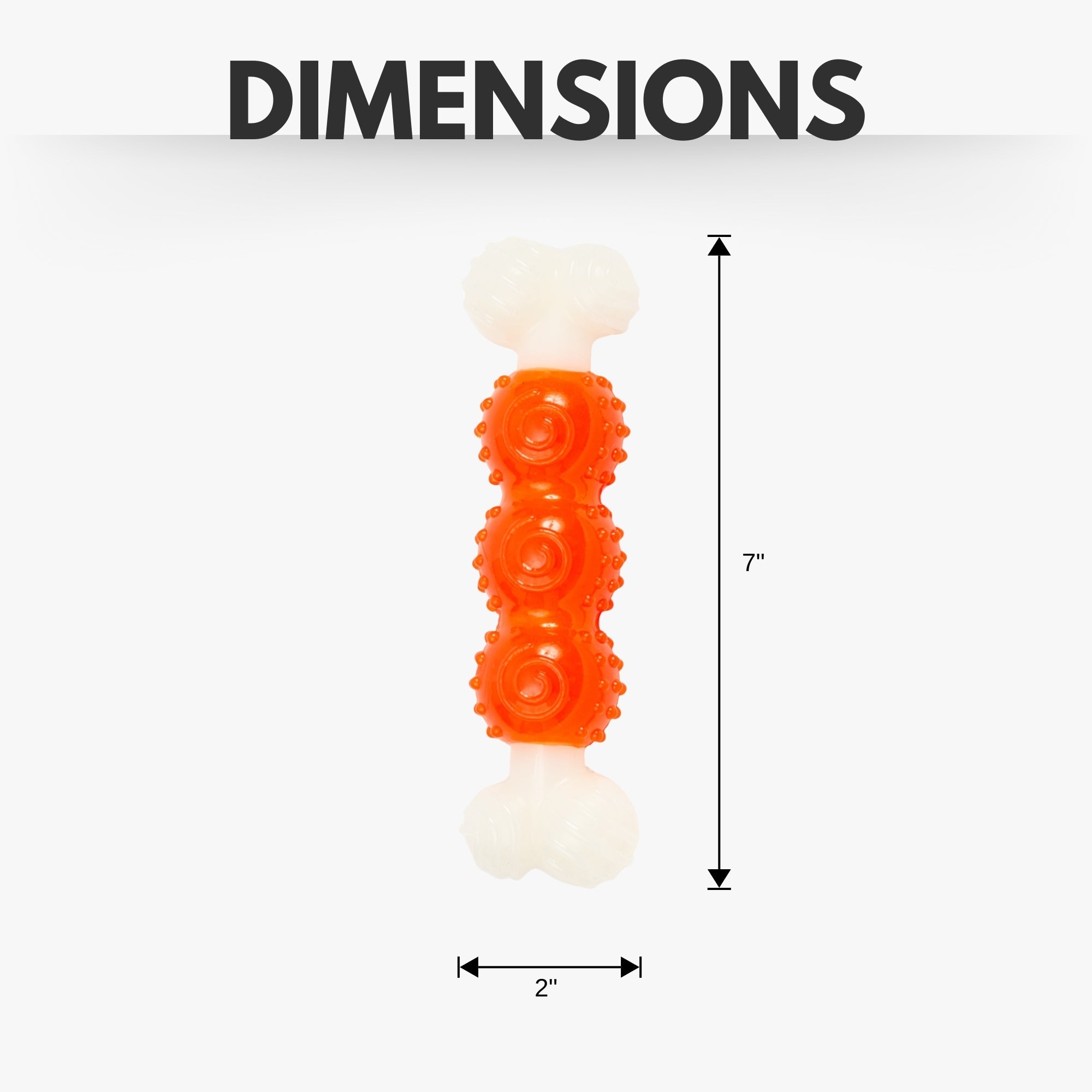 Country Living Bone-a-Treat Dog Chew Toy – Orange Bulged Balls & Green Spiral Ring