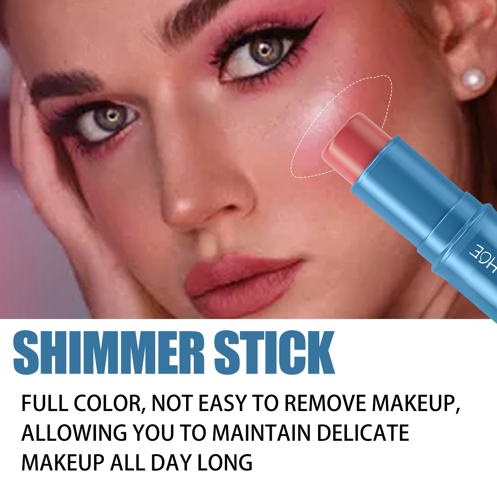 Blush Stick, Three-Dimensional Brightening Natural Waterproof Lightweight Lazy Body Contouring Cream