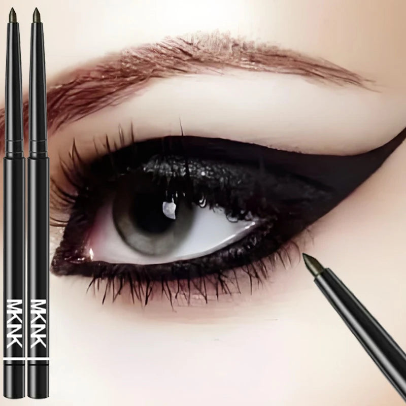 3Pcs Waterproof Black Eyeliner Pencils Long Lasting Easy to Wear Eye Liner Gel Matte Quick Drying Eyeliner Pen Makeup Cosmetic