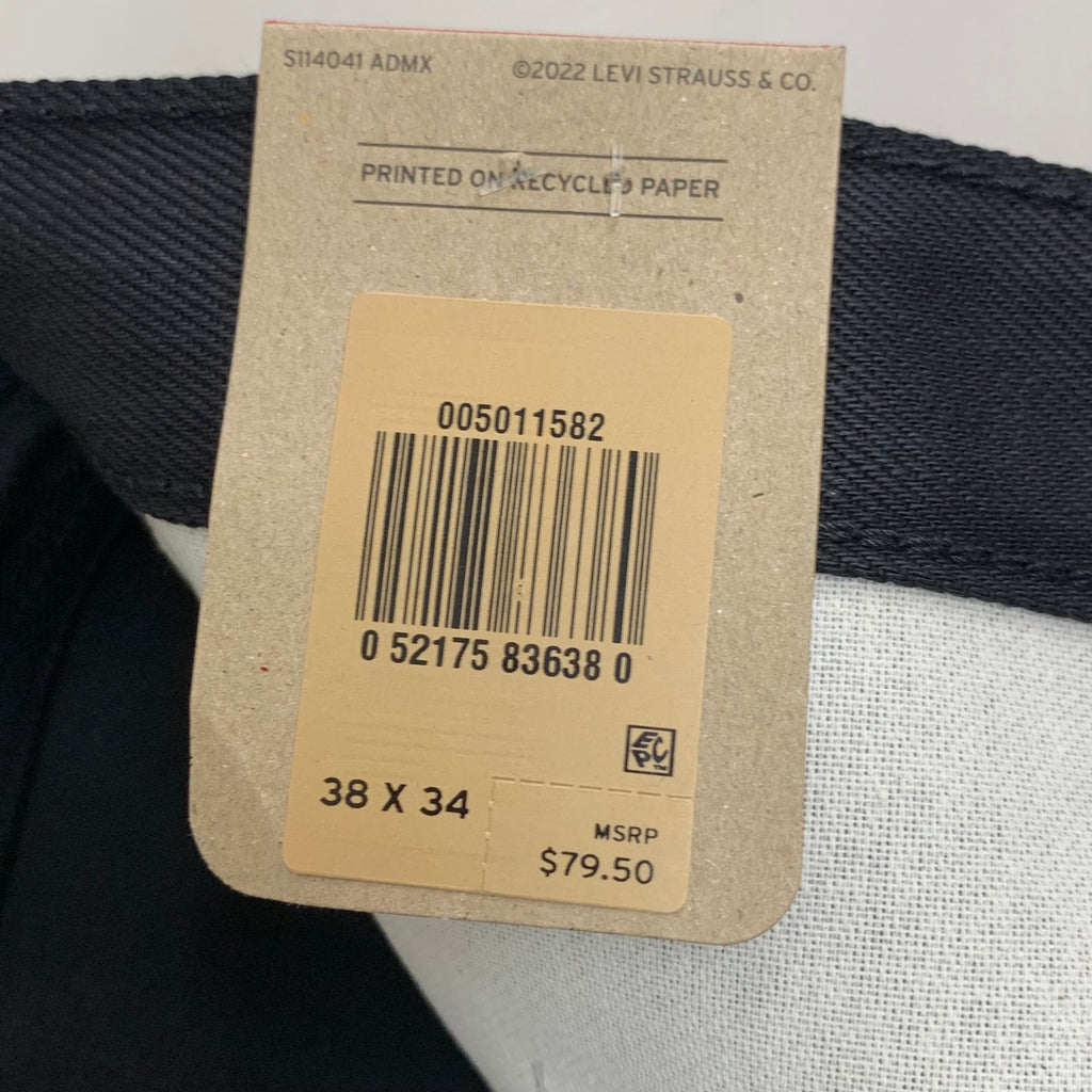 LEVI'S 501 Originals Shrink To Fit Straight Leg Jeans Men's Sz 38 x 34 Black