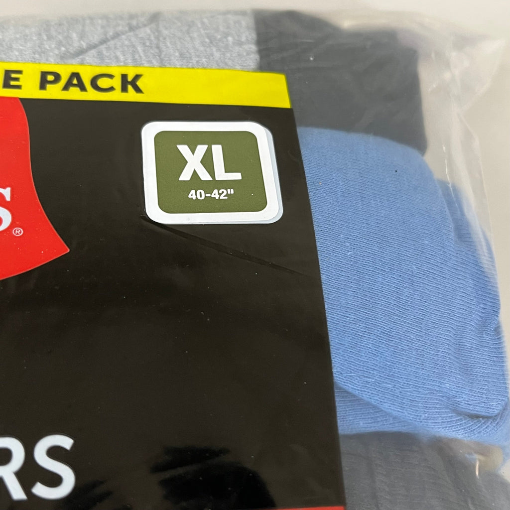 HANES (6 PACK!) Men's Boxer Sz XL 40-42" Black/Blue/Grey MKCB06