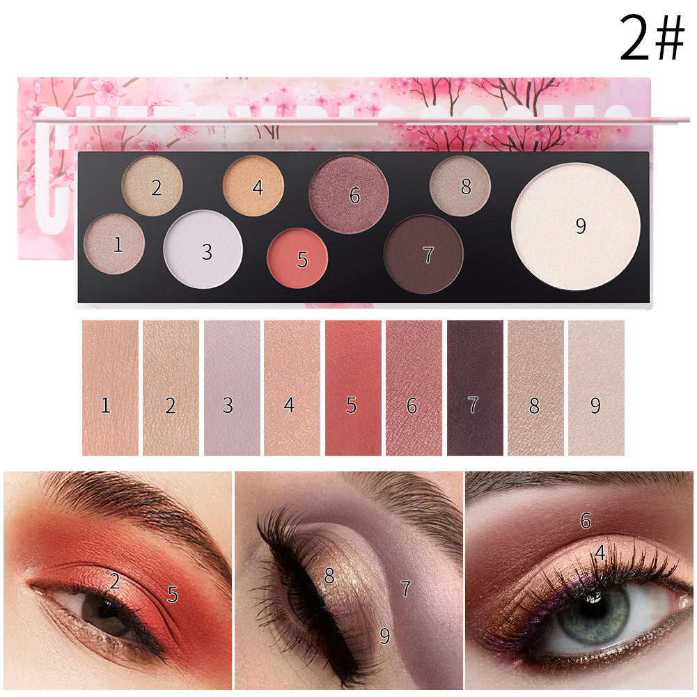 Romantic Beauty 9-Color Eye Shadow Irregular Circular Bubble Eye Shadow Plate