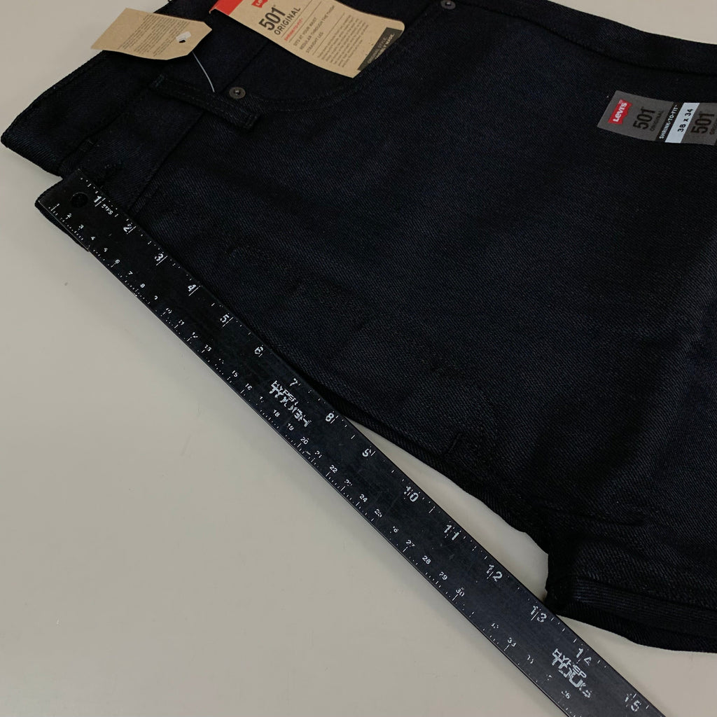 LEVI'S 501 Originals Shrink To Fit Straight Leg Jeans Men's Sz 38 x 34 Black