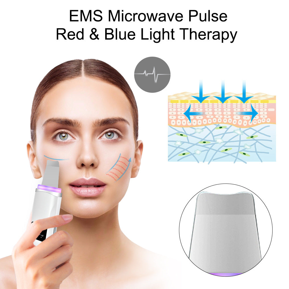 Ultrasonic Peeling Machine HailiCare Positive And Negative Ions Red And Blue Light To Remove Blackheads And Acne Beauty Instrument