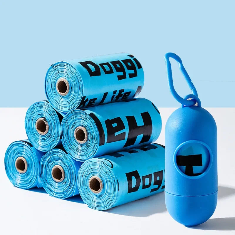 Biodegradable Pet Dog Poop Bags with Printing Outdoor Cleaning Poop Bag Pets Supplies for Dog Garbage Bag