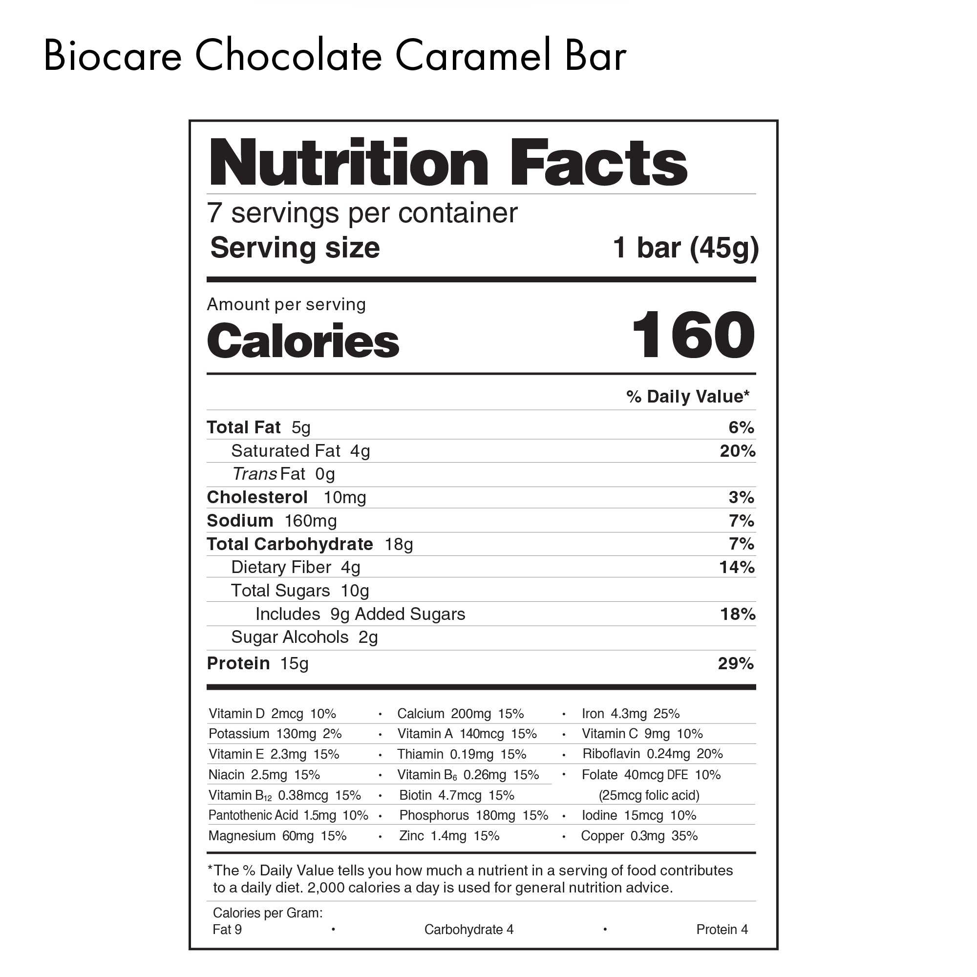 High Protein Chocolate Caramel Bar