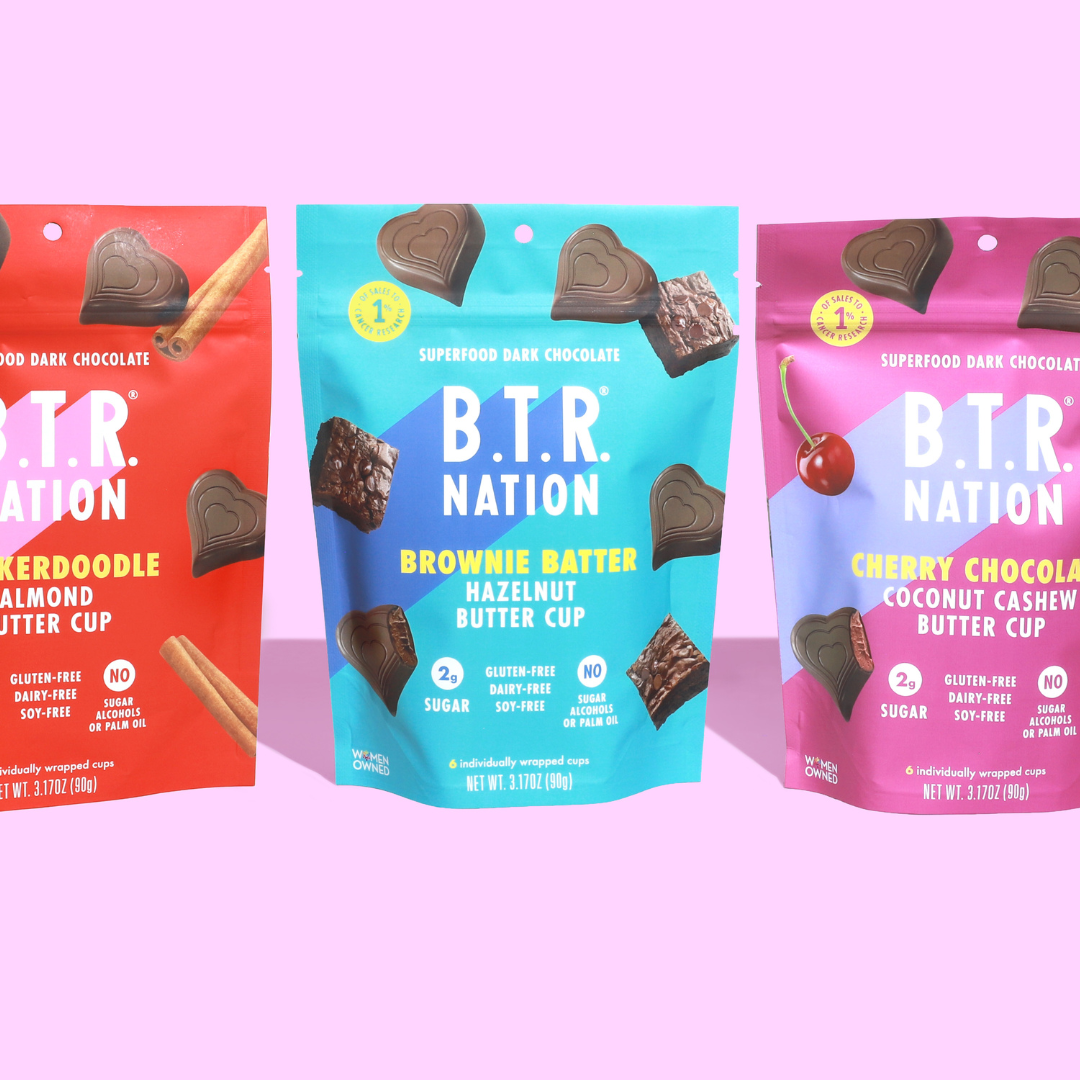 PRE-ORDER: Dark Chocolate Brownie Batter Hazelnut Butter Hearts (3 Bags)