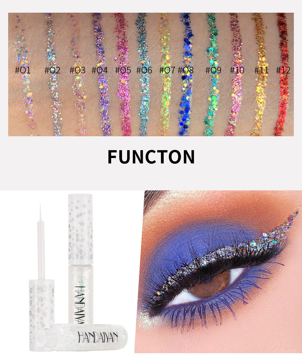 HANDAIYAN Symphony Eyeliner Eye Shadow Dream Shiny Eyeliner Jelly Bright Sequin Eyeliner Eye Shadow