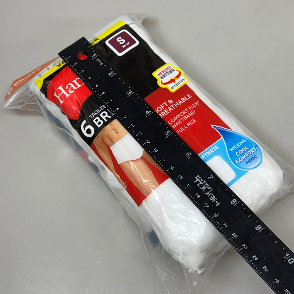 HANES (6 PACK!) Men's Cool Comfort Boxer Briefs Sz S 28-30" White 2252P6