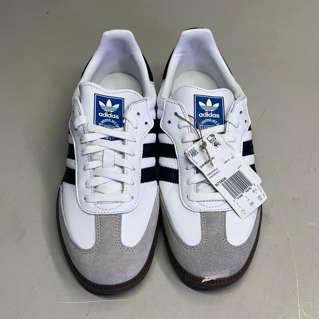 ZA@ ADIDAS Samba OG Sneaker Regular Fit Men's Sz 7.5 Black/White/Grey B75806 (As-is)