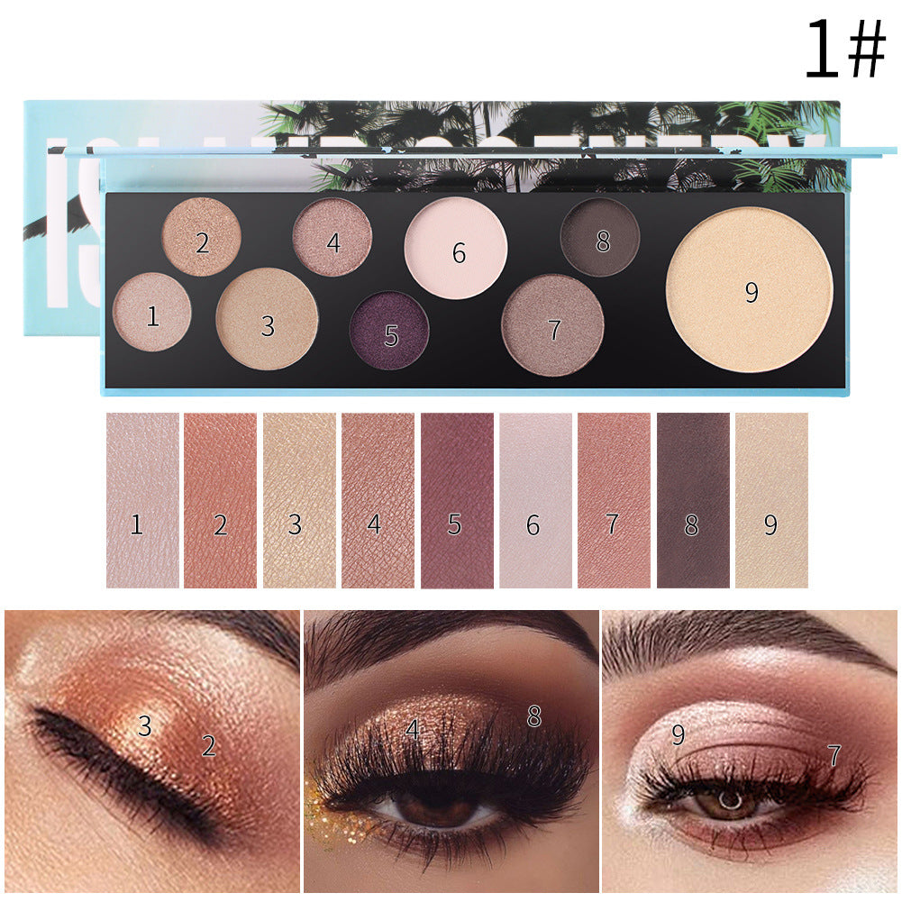 Romantic Beauty 9-Color Eye Shadow Irregular Circular Bubble Eye Shadow Plate