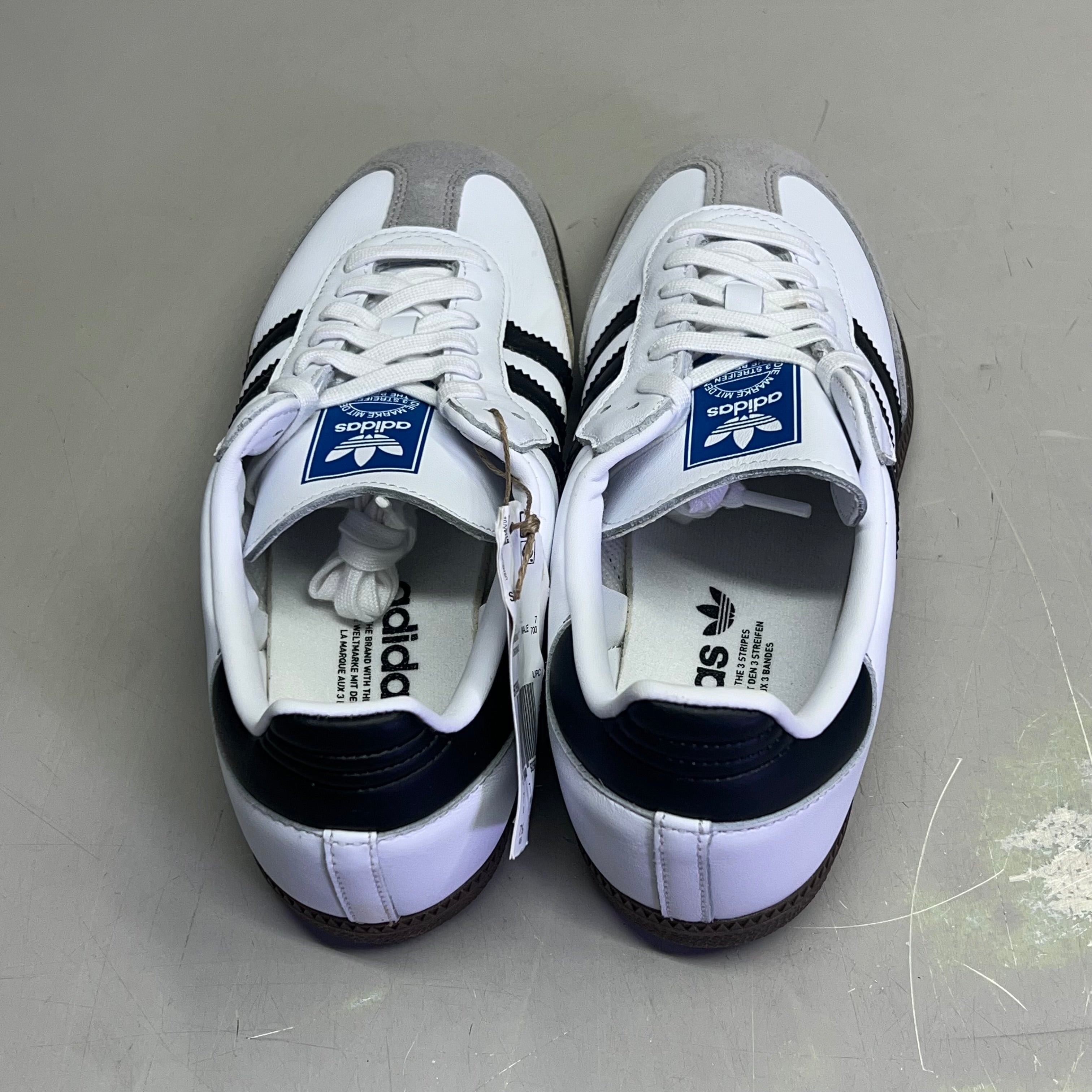 ZA@ ADIDAS Samba OG Sneaker Regular Fit Men's Sz 7.5 Black/White/Grey B75806 (As-is)