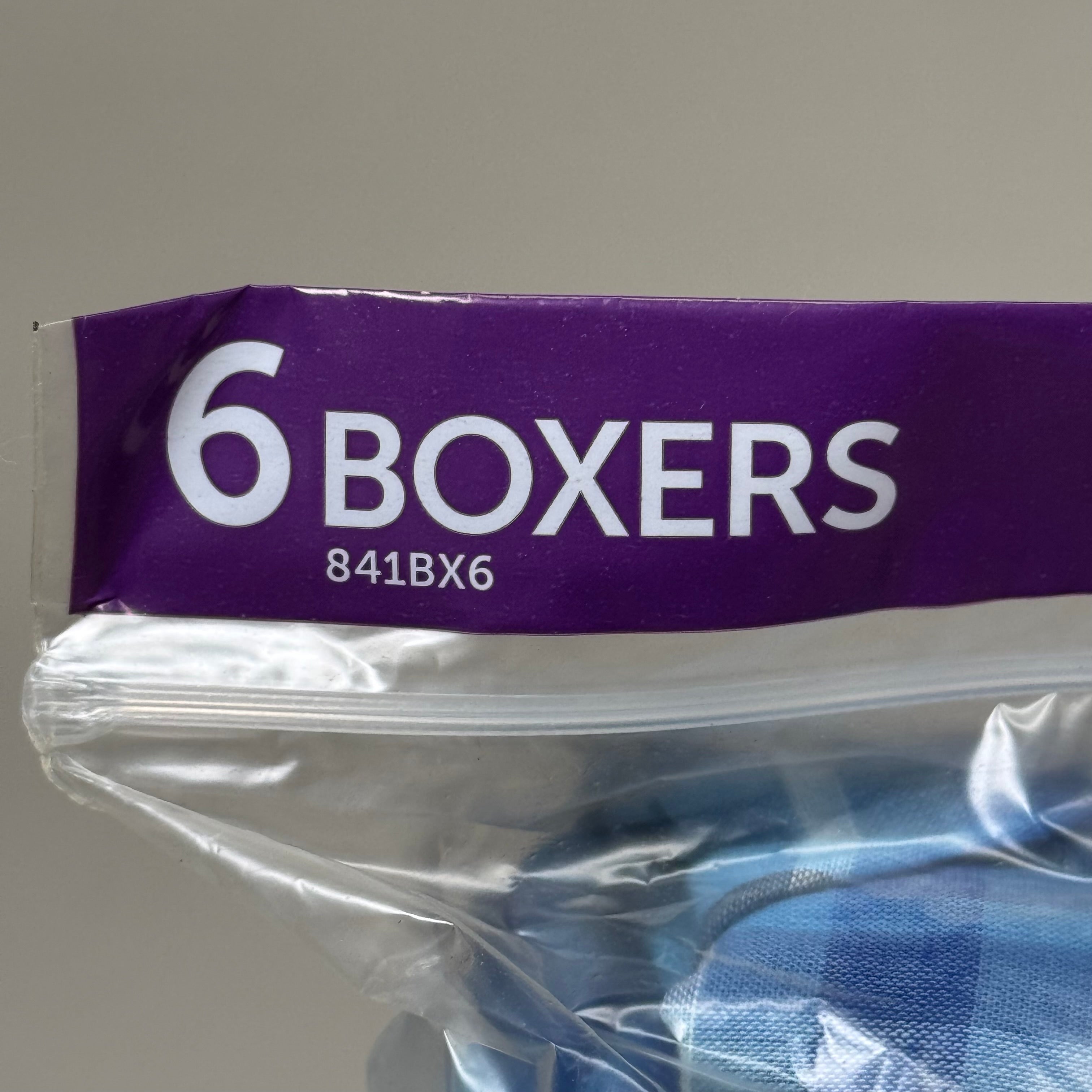 HANES (6 PACK!) Men's Cool Comfort Boxer Briefs Sz L 36-38" Blue/Navy Blue RN15763