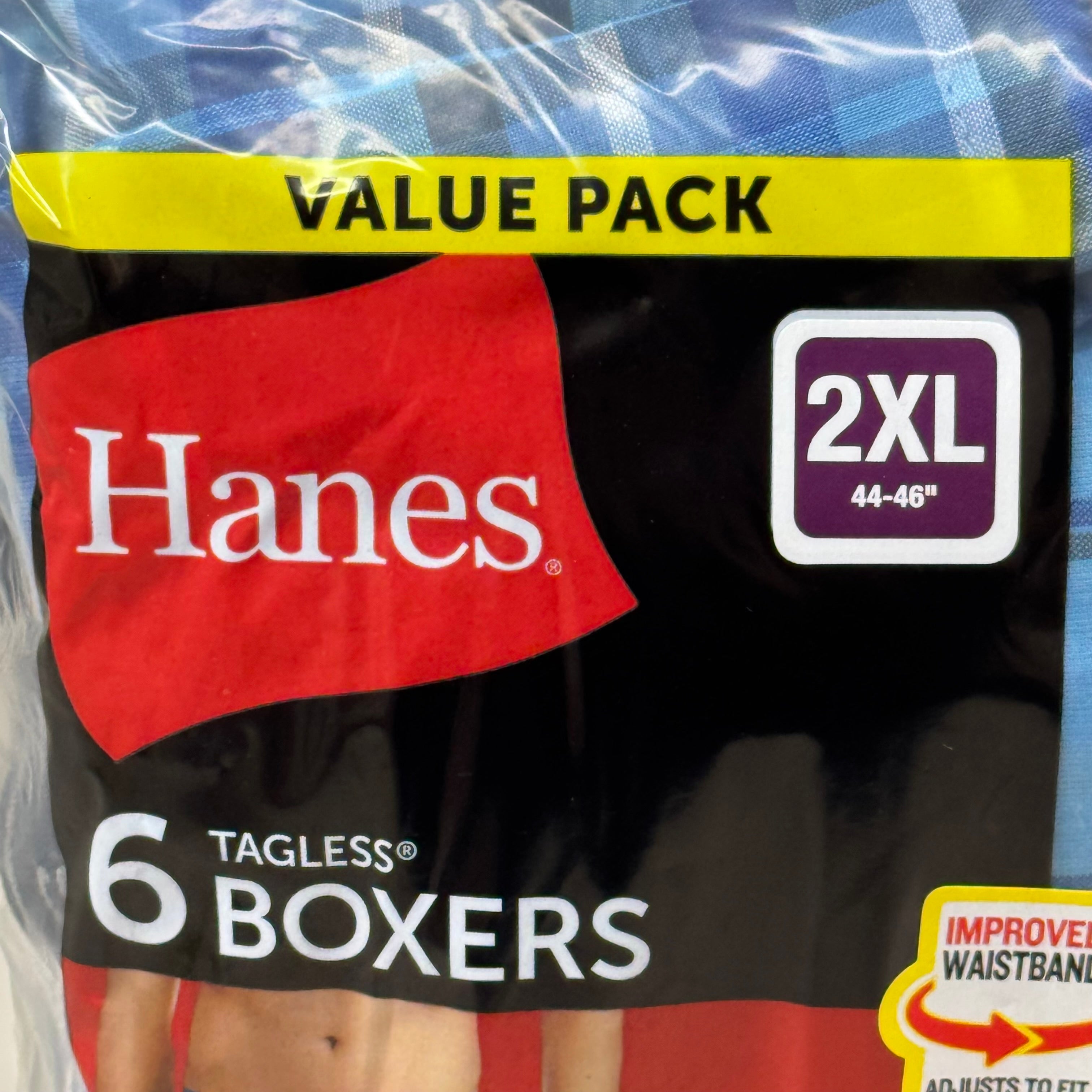 HANES (6 PACK!) Men's Cool Comfort Boxer Briefs Sz 2XL 44-46" Blue/Navy Blue RN15763