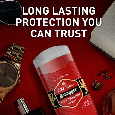 Old Spice Red Collection Solid Deodorant for Men Swagger Scent Aluminum-Free 2pk/3oz - Imperfect Box