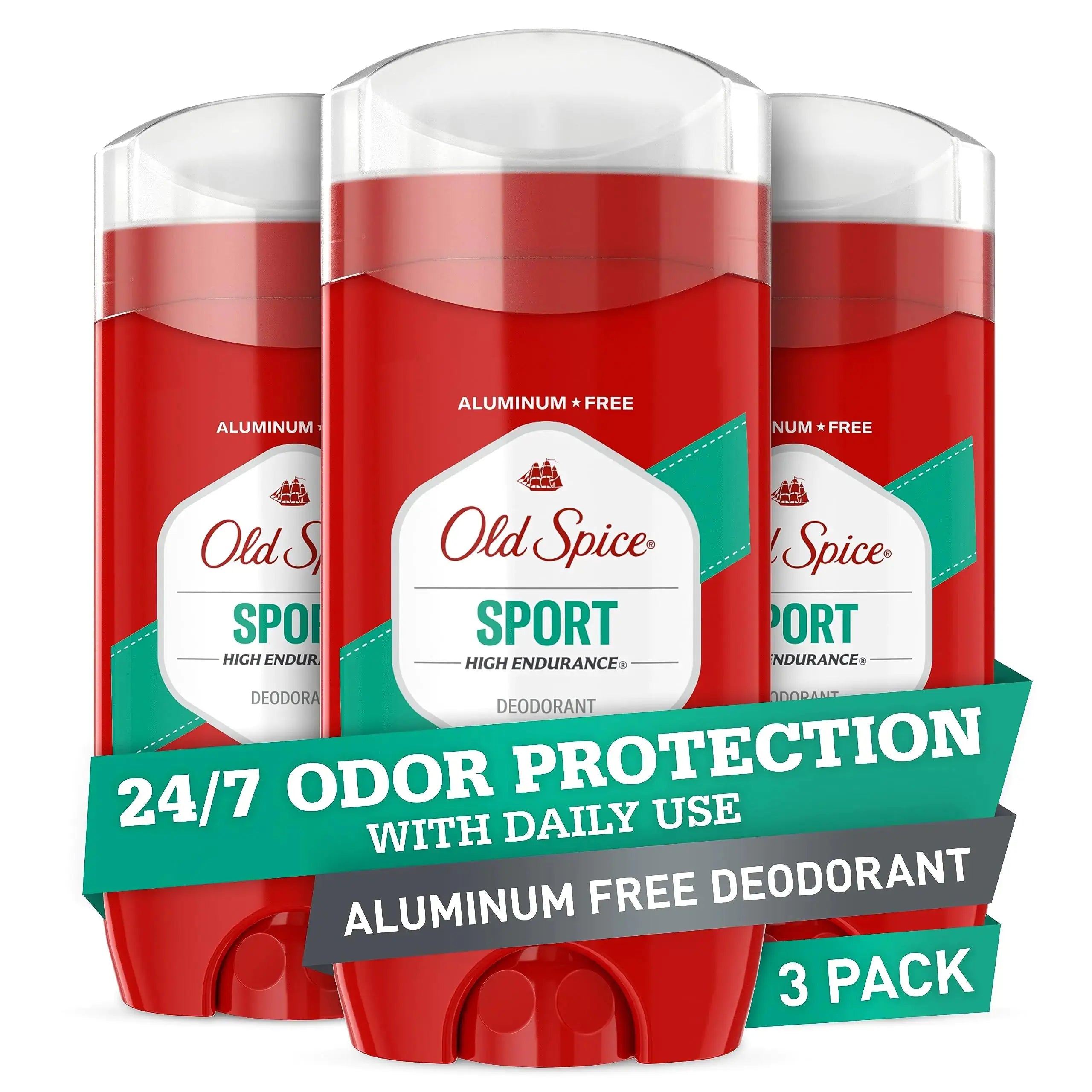 Old Spice Aluminum Free Deodorant for Men | High Endurance Sport Scent - 24/7 Odor Protection