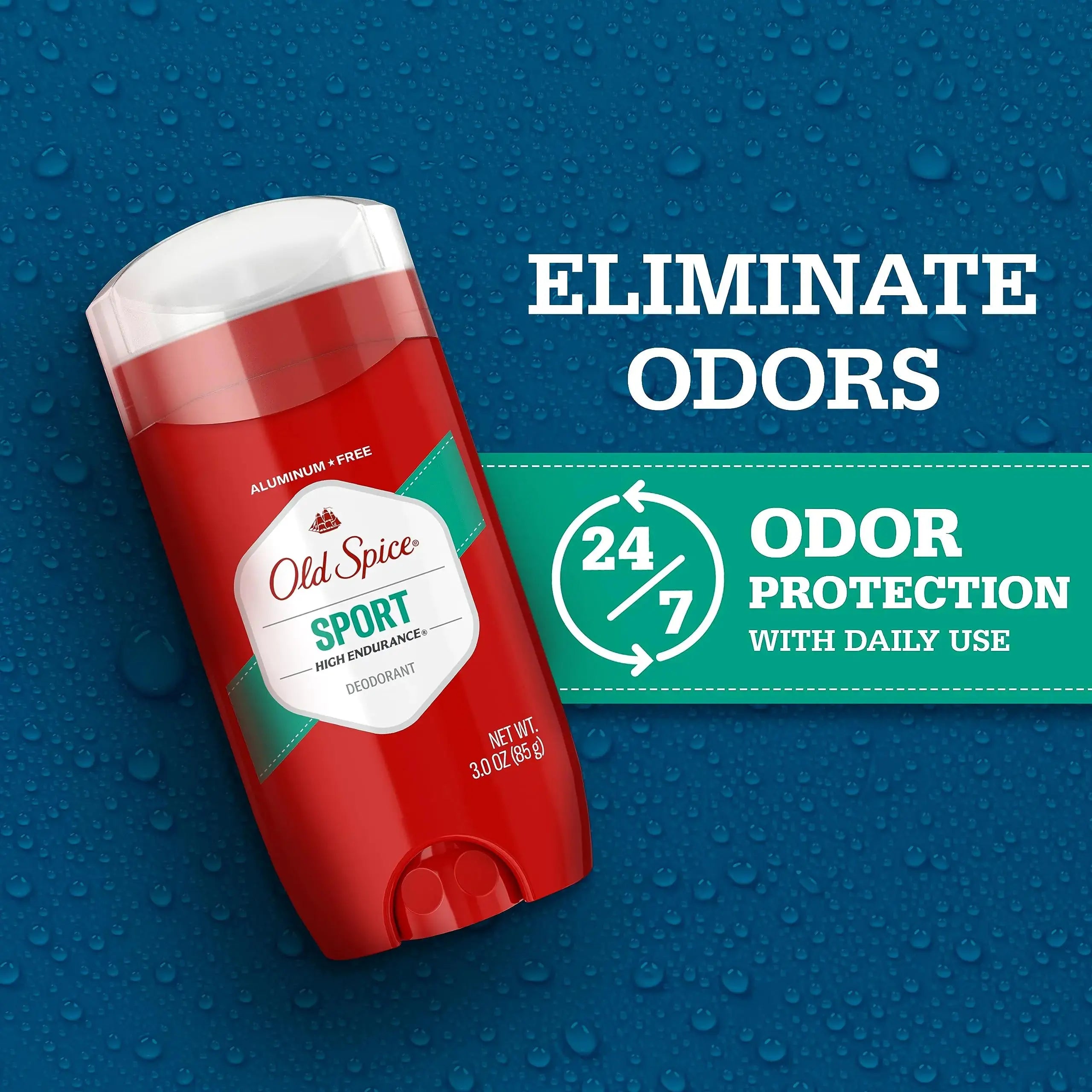 Old Spice Aluminum Free Deodorant for Men | High Endurance Sport Scent - 24/7 Odor Protection