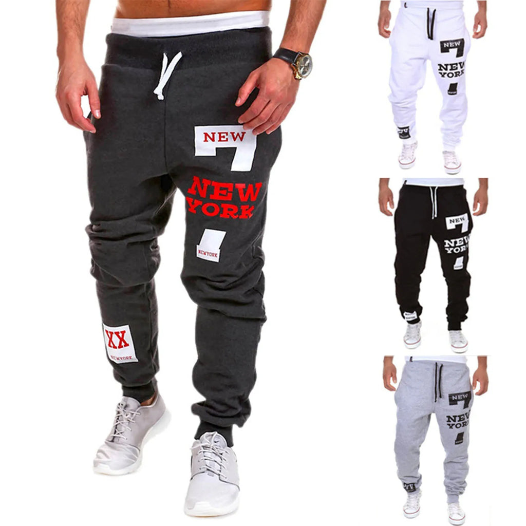 Men's Active Sweatpants Drawstring Elastic Waist