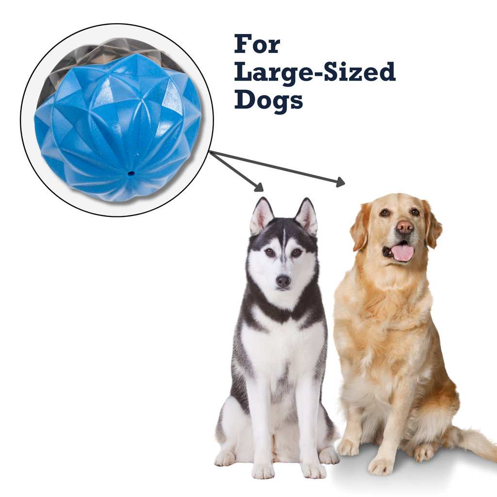 Country Living Geometric Textured Ball Dog Chew Toy, Interactive Rubber Toy for Mental Stimulation – Large