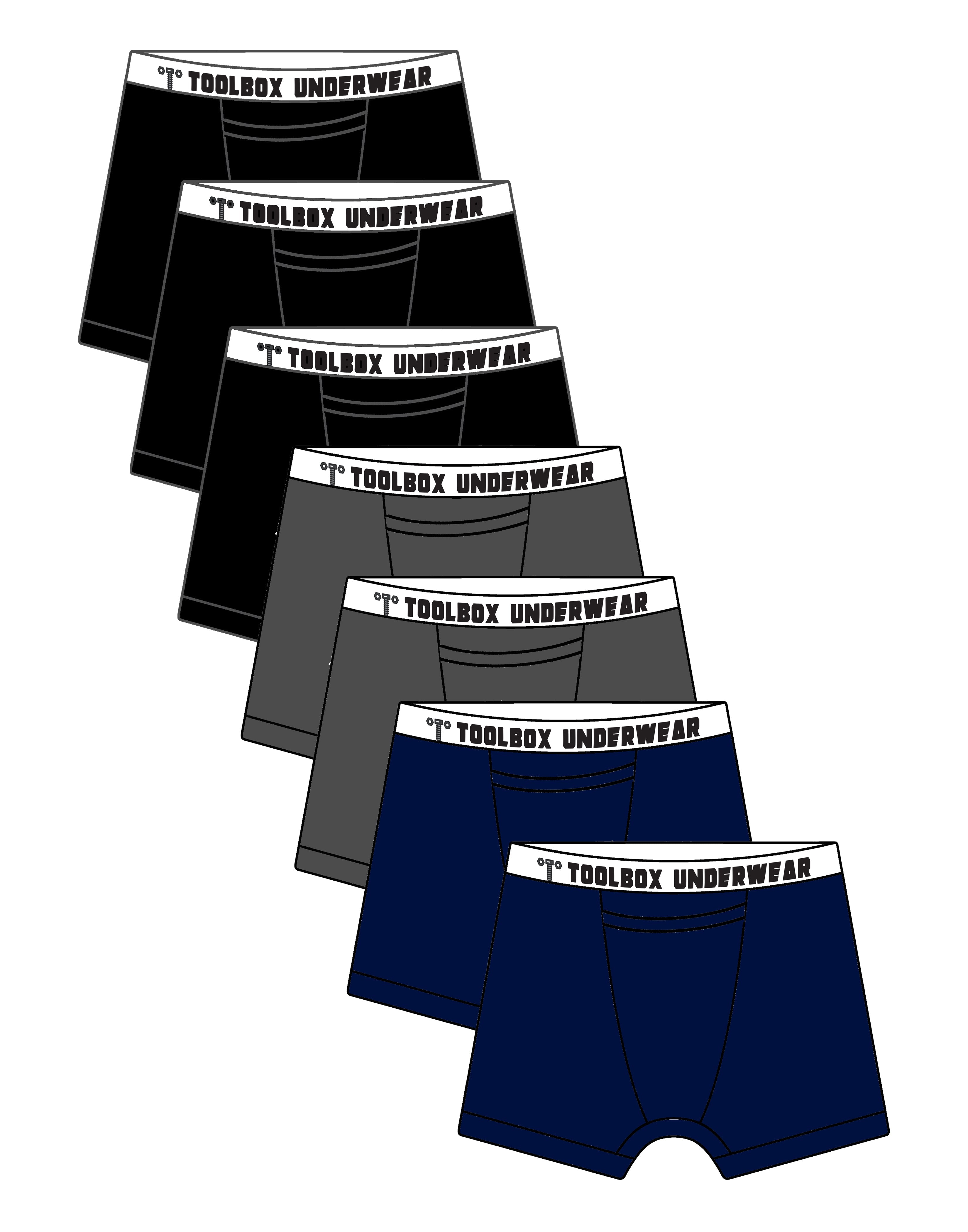 Toolbox Underwear - Solids - Weeklong Pack