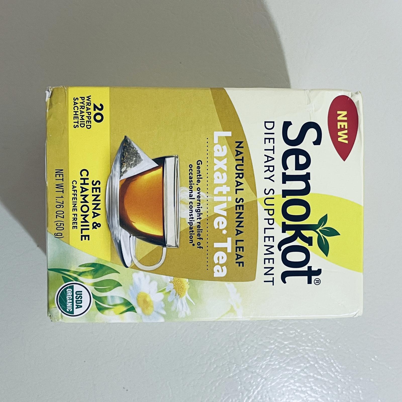 Senokot Natural Senna Leaf Laxative Tea with Chamomile, 20 Wrapped Pyramid Sachets, 1.76 oz BEST 4/2026