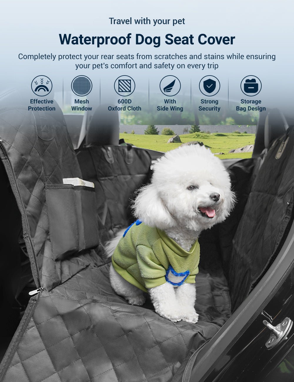 Dog Seat Cover for Tesla Model 3/Y/S/X/Cybertruck