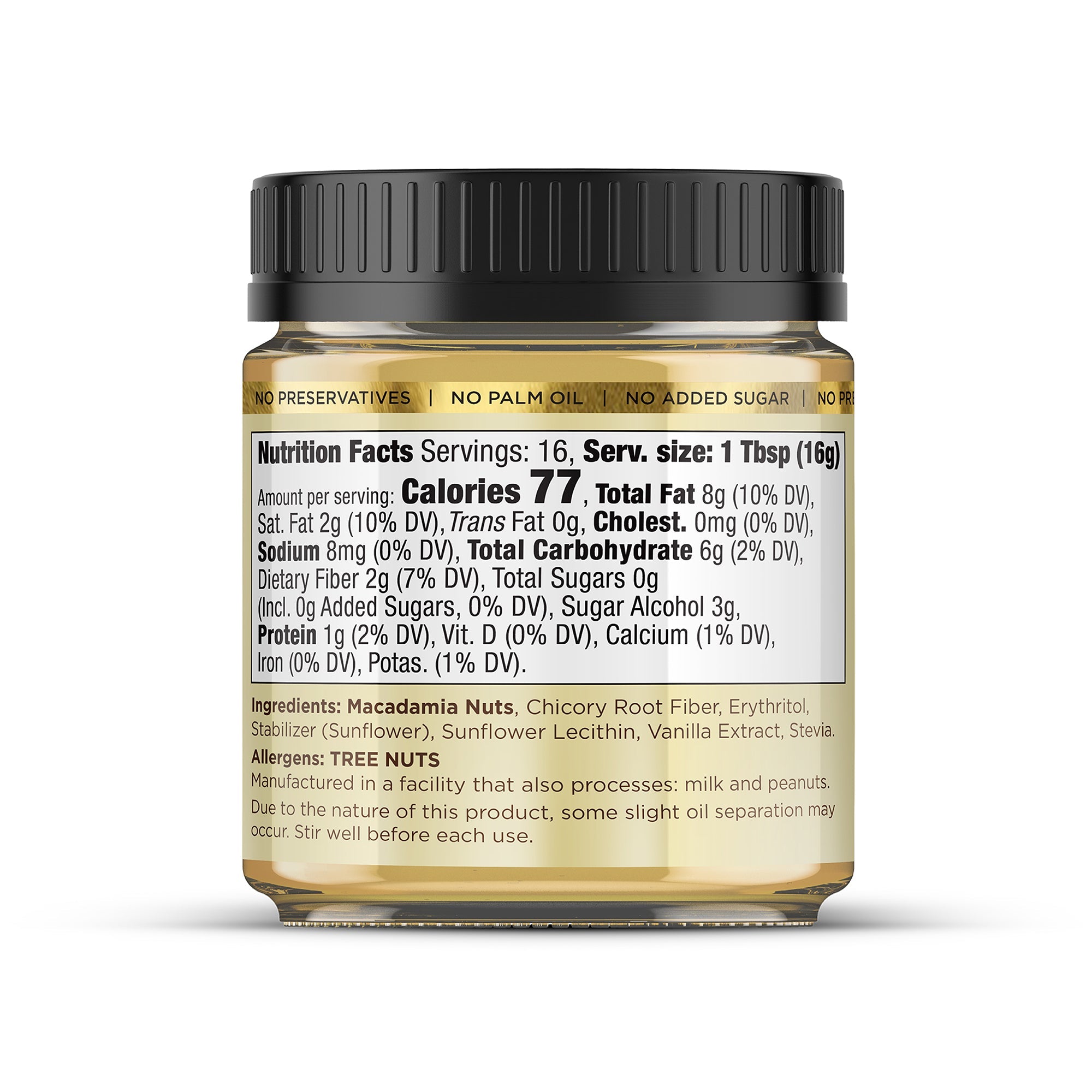 Macadamia Nut Butter White Chocolate Flavor  (1 Flavor, 1 Jar)