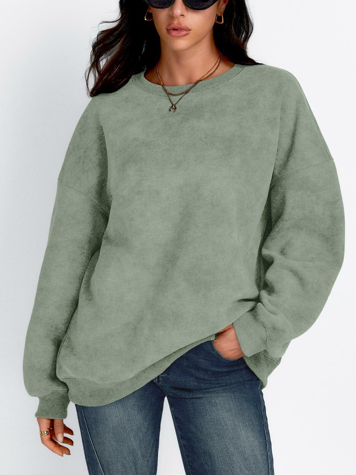 Trendy Queen Womens Oversized Sweatshirt Hoodie Brown Size M