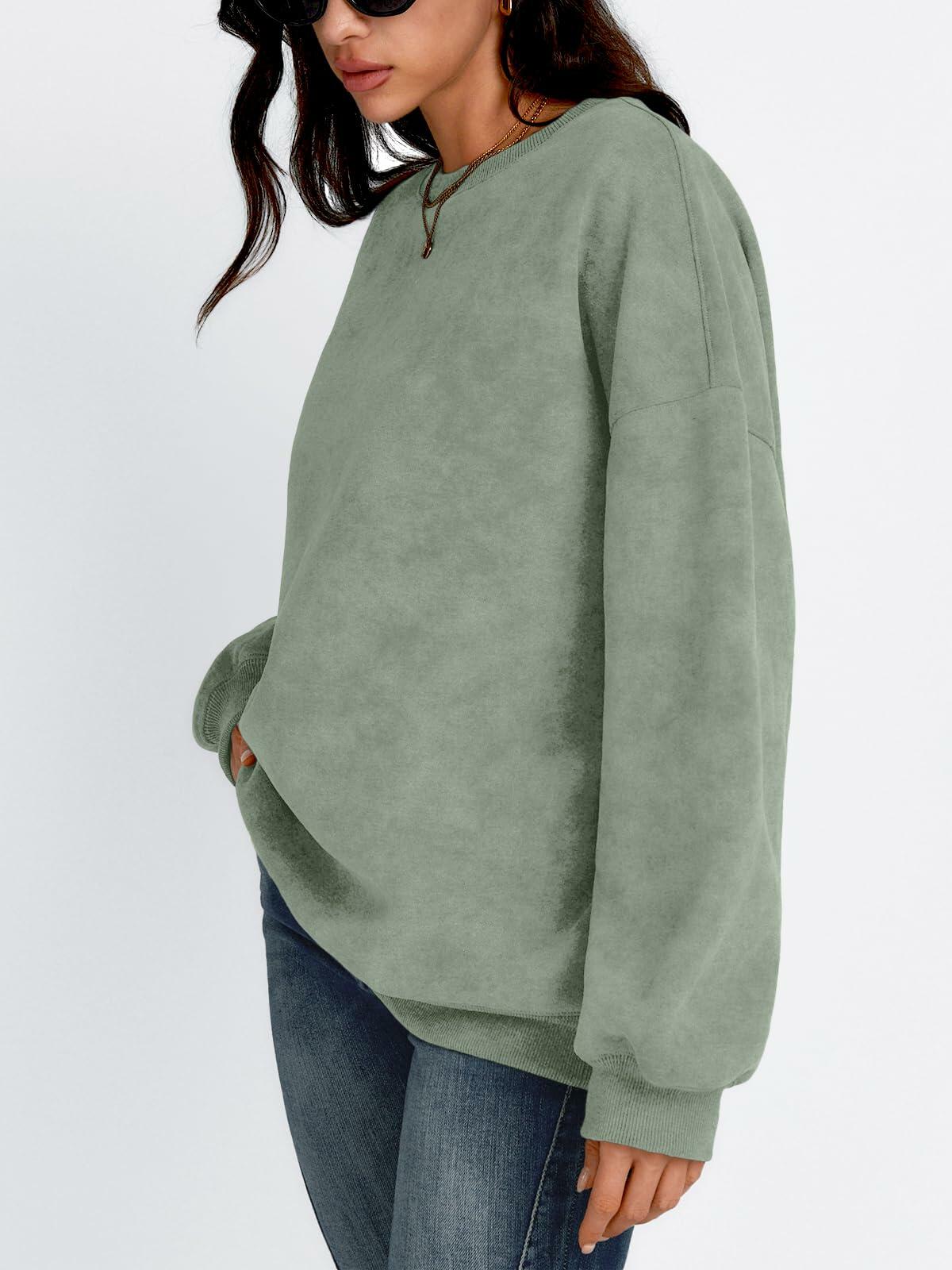 Trendy Queen Womens Oversized Sweatshirt Hoodie Brown Size M