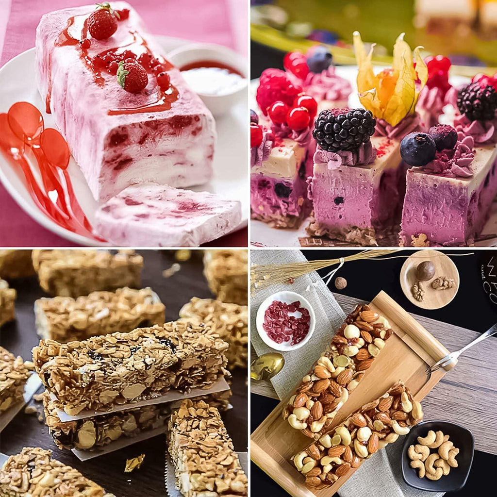 Sinirttou Silicone Chocolate Bar Mold 8 Cavities Rectangular Blue 2 Pack