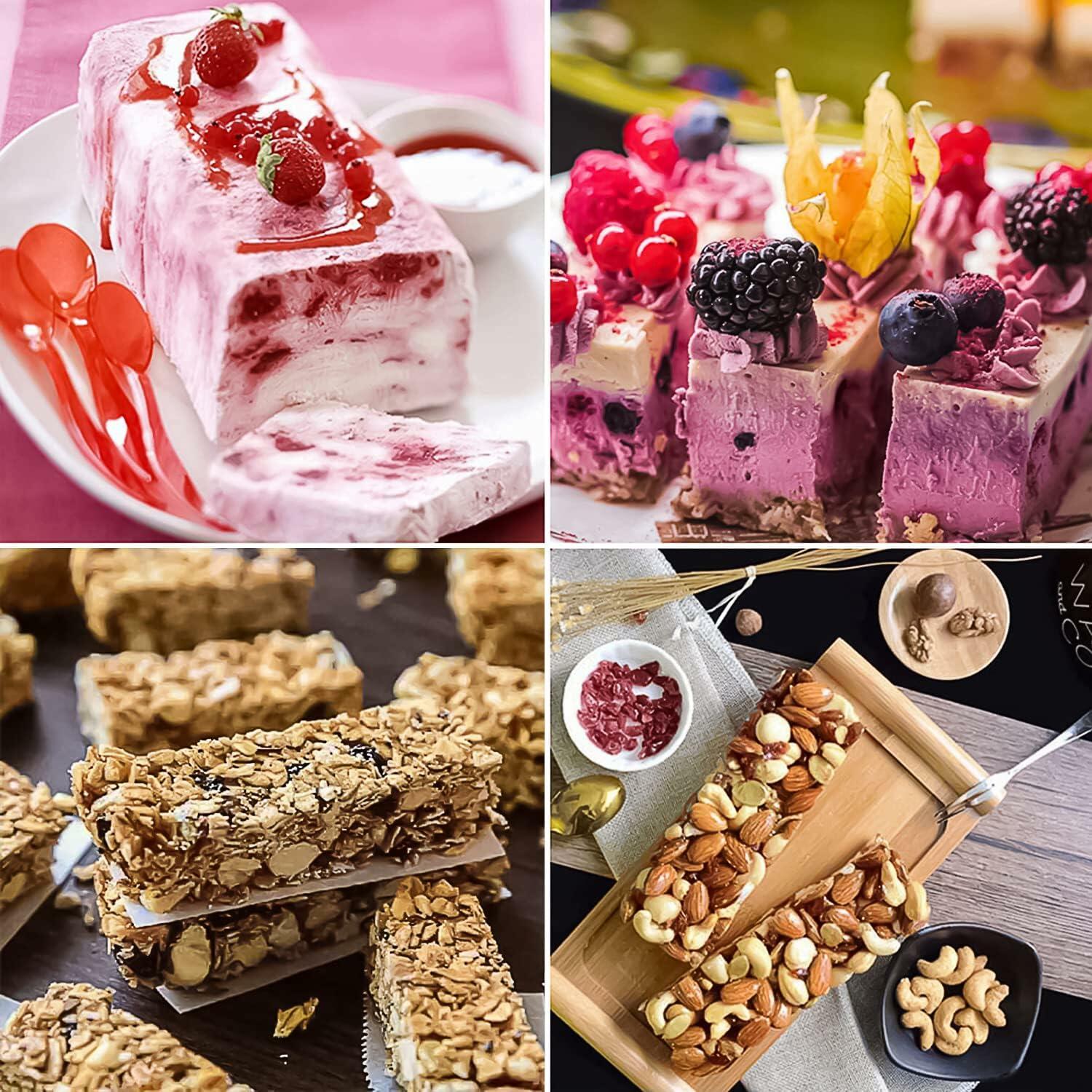 Sinirttou Silicone Chocolate Bar Mold 8 Cavities Rectangular Blue 2 Pack